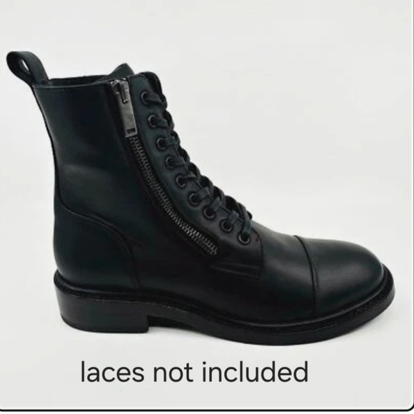 Thursday Boot Company Shoes - Thursday Boot Company Black Leather Zipper Combat Mid Calf Boots 11 Everyday